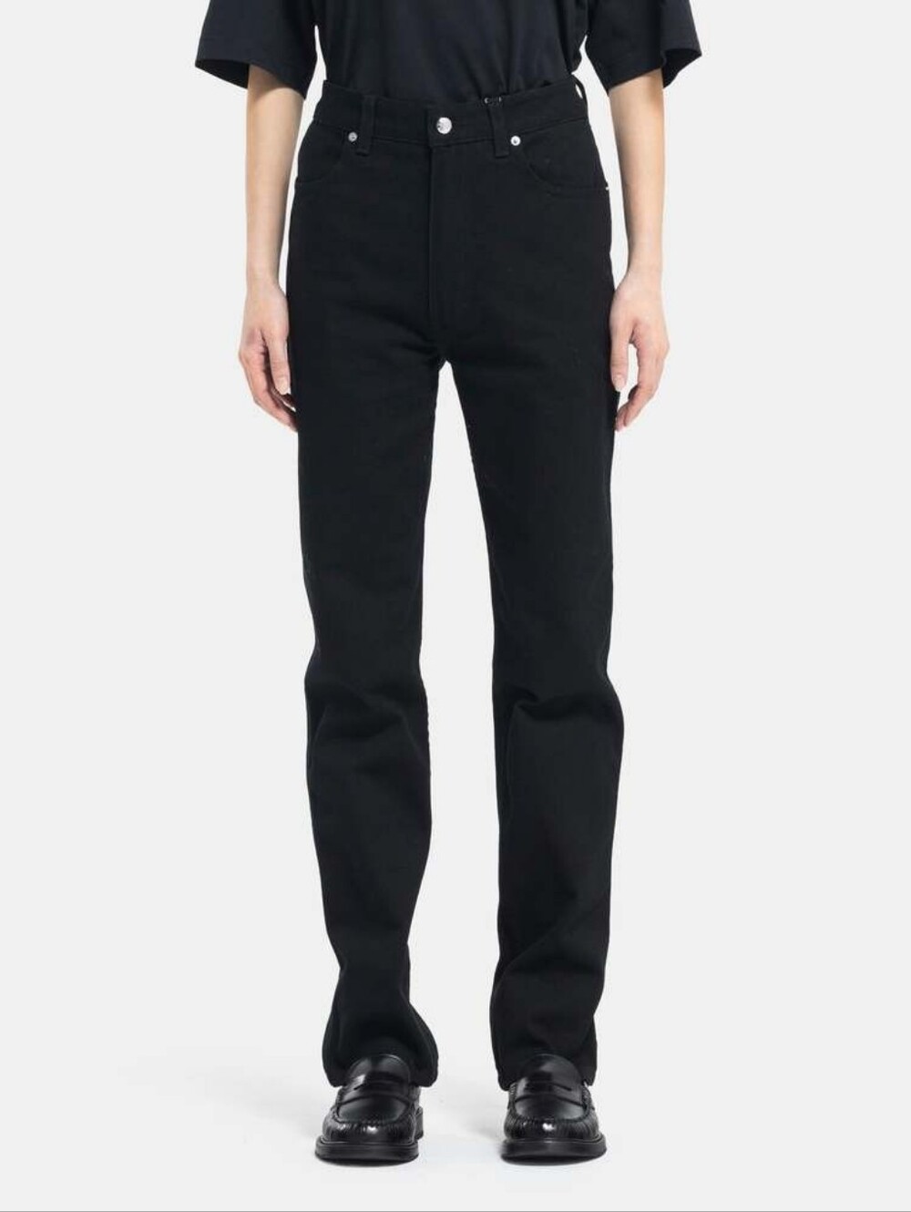 Eckhaus Latta Straight Leg Jeans in Almost Black